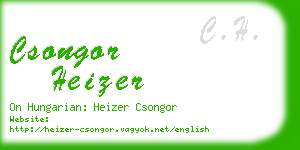 csongor heizer business card